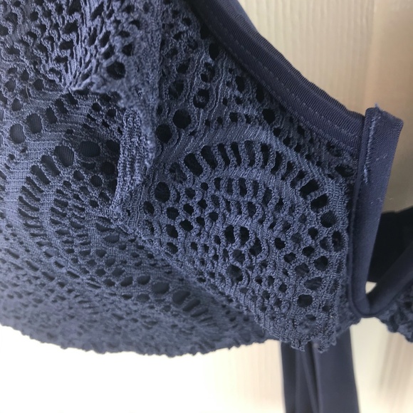 Aerie Convertible Crochet Bikini Top Blue 2XL - Picture 2 of 4